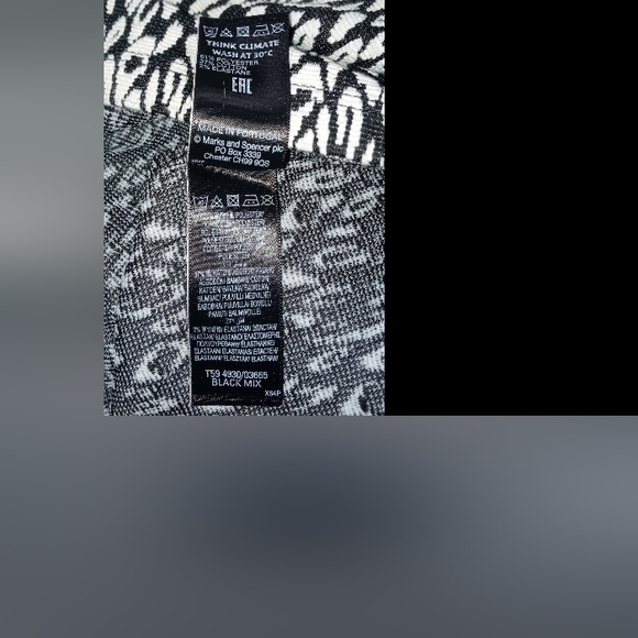 2/$20 M&S Collection black and white pattern pencil skirt - Picture 8 of 10